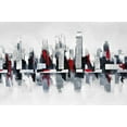 thumbnail image 3 of Paysage Urbain Gris et Rouge - Toile 24"x36 Pouces - Impression à la Demande, 3 of 5