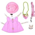 thumbnail image 1 of Small Animal Pet Dress and Vest Harness Leash Set for Rabbits, Chinchillas, Squirrels or Small Pets, 1 of 5