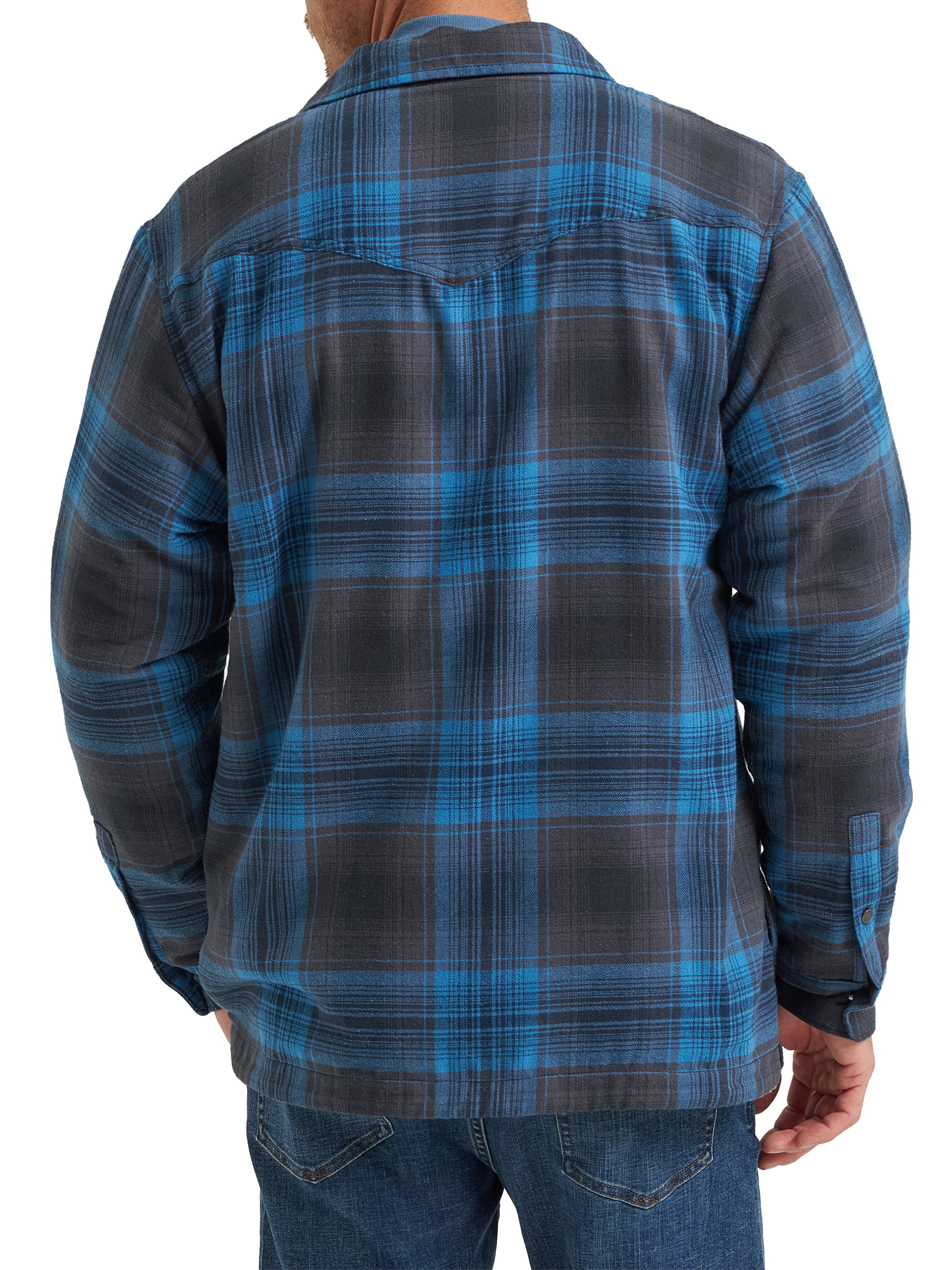 Wrangler® Men's and Big Men's Long Sleeve Sherpa Heavyweight Shirt Jacket (S-5XL)