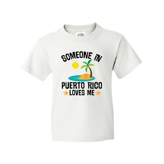 Inktastic Someone in Puerto Rico Loves Me Youth T-Shirt