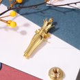thumbnail image 5 of Cuadros Decorativos Mango de aleación de sello de sellado de cera retro para sellar poste de agarre de sellos (dorado), 5 of 5