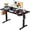 Black, variant on ErGear Standing Desk, 44 x 24 Inch Small Sit Stand up Desk, Height Adjustable Electric Standing Desk with 4 Memory Setting Computer Home Office Desk with Splice Board (Vintage )