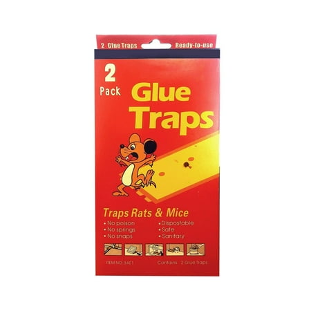 - Professional 2 Pack Glue Sticky Traps Mice Mouse Rat Roaches Spider Pest Board Mouse Disposable Safe Sanitary (1pcs)