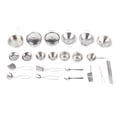 thumbnail image 1 of Juego de 25 utensilios de cocina de acero inoxidable para niños., 1 of 12