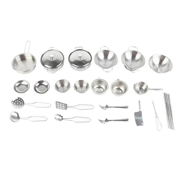 Juguetes de cocina para niños NikouMX 25 piezas Acero inoxidable