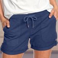 thumbnail image 2 of Tumotour Active Workout Shorts For Women Summer Running Shorts Drawstring Elastic Pocket High Waisted Athletic Shorts Sporty Shorts Biker Shorts Gym Shorts, 2 of 8