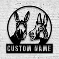thumbnail image 4 of Craftnamesign Custom Funny Donkey Farmhouse Metal Wall Art LED Light, Donkey Farm Name Sign, 4 of 5