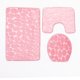 thumbnail image 1 of Xiao Hua Juego de 2 alfombrillas de baño con relieve de guijarros, juego de tres piezas para inodoro, alfombrillas de baño absorbentes, limpiables y reutilizables para ducha (gris)., 1 of 5