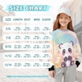 thumbnail image 7 of Xoenoiee Panda Heart Rainbow Flower Print Girls Oversized Sweatshirts Crewneck Sweaters Drop Shoulder Long Sleeve Side Slit Pullover Jumper Lightweight Tunic Top, 13-14 Years, 7 of 7