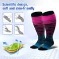 thumbnail image 3 of 3 Pairs Plus Size Copper Compression Socks for Women & Men Circulation 20-30 mmHg - Better Blood Flow, Swelling , Best Support for Medical, Running, Nursing, 3 of 7