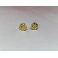 thumbnail image 3 of Sparkle Jewels 14K Yellow Gold Plated Silver Small Cut Round Nugget Stud Earrings For Men's, 3 of 3