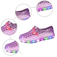 thumbnail image 6 of Gubotare Kids' Boys Girls LED Clogs Cute Garden Shoes Cartoon Sandals Size 13 (Purple,Little Kids 13), 6 of 6