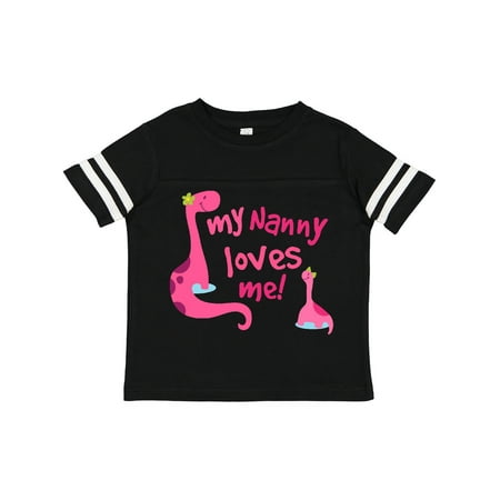 

Inktastic My Nanny Loves Me Gift Toddler Toddler Girl T-Shirt