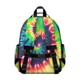 thumbnail image 3 of Colorful Tie Dye Pattern Backpack for School,Cute School Bag,Schoolbag with Adjustable Shoulder Straps & Padded Back,15.25"x11.5"x5.25", 3 of 5