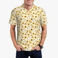 thumbnail image 3 of Balery Shiba Inu Sunflower Printed Men’s Short Sleeve Polo Shirt, Midweight Men's Shirt,Golf Polo shirts -X-Large, 3 of 9