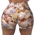 thumbnail image 2 of Fotbe Colorful Seashells Shorts Sin Costuras – Shorts Deportivos de Cintura Alta para Mujer, Elásticos para Gimnasio, Yoga, Running o Ciclismo-Small, 2 of 8