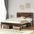 Full Bed Frame with Headboard and Footboard, Metal Full Bed Frame with