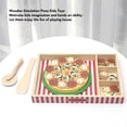 thumbnail image 3 of Juguete De Pizza De Madera, Juego De Comida De Pizza De Madera De Simulación Innovadora Para Guarderías, 3 of 7