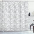 thumbnail image 1 of Ambesonne Tea Party Shower Curtain, Tableware Pattern, 69"Wx84"L, Grey White, 1 of 3