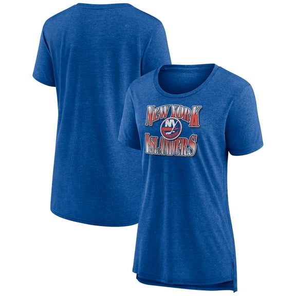 Women's Royal New York Islanders Crash the Net Tri-Blend T-Shirt