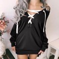 thumbnail image 4 of Maxi Dresses For Women 2023 Casual Prints Off-Shoulder Strappy Long Sleeves Sweater Women Dresses, 4 of 7