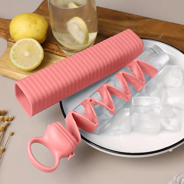 EGNMCR Storage Containers Summer 1pc Pull-Out Ice Tray Kitchen Cubes Of Ice Molds Home Ice Making Molds Ice Molds Ice Tray Long Strip Silicone Ice Tray Portable Homemade Ice Box Plastics ice tray