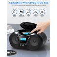 thumbnail image 4 of Portable CD Player Boombox with  FM Radio Stereo Sound AC Battery Powered for Home Outdoor, 4 of 7