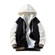 thumbnail image 1 of Winter Men's Fake Two Piece Zipper Hooded Coat Thickened Warm Coat L, 1 of 4