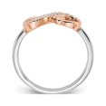 thumbnail image 4 of 14K White and Rose Gold Infinity Heart Ring with Accent Diamonds, 4 of 6