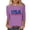 Purple, variant on Women's Summer Tops Independence Day Printed Round-neck Three-quarter Sleeve T-shirt Tops 2026