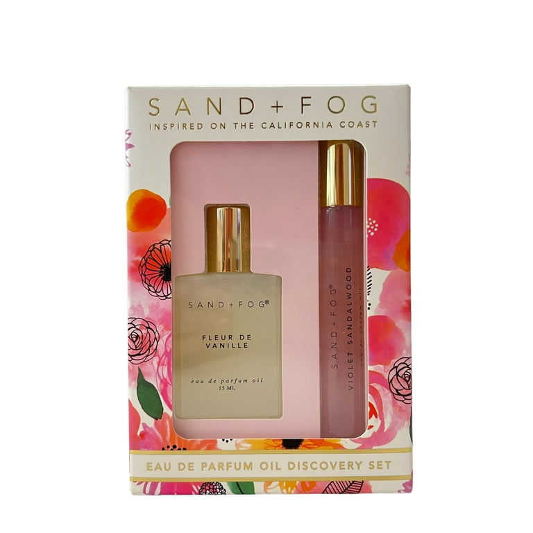 Sand + Fog Perfume Oil Rollerball Set - Girl Next Door Collection - Fleur De Vanille (15ml) & Violet Sandalwood (10ml)