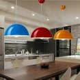 thumbnail image 3 of Glossy Dome Colorful Pendant Light Fixture, Minimalism Semicircle Metal Aluminum Pendant Lamp, Retro Ceiling Pendant Light, Pendant Lighting for Kitchen Island Dining Room Table, 3 of 7