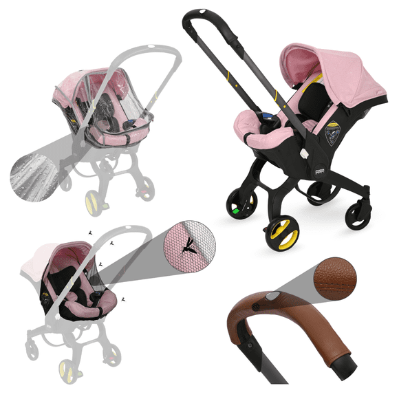 Carriola Para Bebé Dodo Baby Volpe Mosquitero E Impermeable Rosa