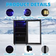 TACOOL 125Cans Mini Beverage Refrigerator Cooler, Mini Fridge with Glass Door 7 Temperature Setting for Home/Bar/Office