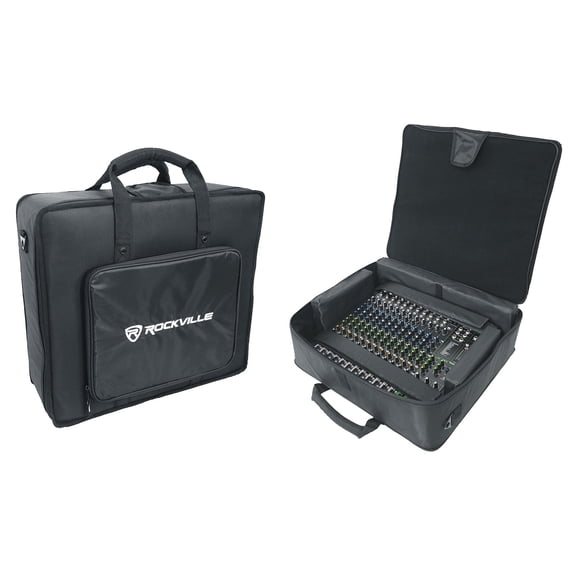 Rockville MBP2220 22"x20" Padded DJ Mixer Bag and Musical Instrument Case with 6 Adjustable Dividers