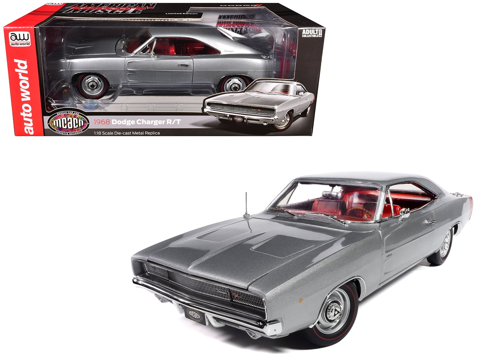 AutoWorld 1971 Dodge Charger R/T　 1/18 1971 Dodge Charger R/T 426 Hemi Blue Metallic with Black Stripes