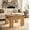 Nature Oak, variant on Homieasy Square Coffee Table with Charging Station and LED Lights, Black