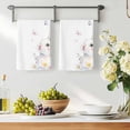 thumbnail image 3 of Easter Bunnies Kitchen Towels Set of 4, Spring Rabbits Floral Butterflies Farmhouse Absorbent Dish Towels for Kitchen, Microfiber Hand Towel, Quick Drying Tea Towel for Cleaning Decorative Dishcloths, 3 of 7