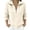Beige, variant on Women's Cream Half-Zip Sweater Loose Long Sleeve Casual Ribbed Knit Top For Autumn Winter​ White XL