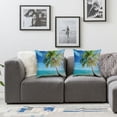 thumbnail image 2 of BANET Pillowcase Beautiful Beach with Coconut Palm Tree Blue Sky Set of 2 Square,Throw Pillow Covers Decorative for Couch and Bed for  12x12in, 2 of 7
