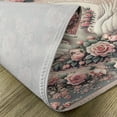 thumbnail image 4 of Ambesonne Vintage Romantic Place Mats Set of 4, Doves and Roses, Standard Size, Pale Pink Pale Cadet Blue, 4 of 5