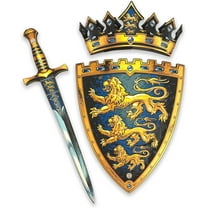 Liontouch - Triple Lion King Foam Sword, Shield & Crown | For Boys Aged 3-8 Years | Medieval Set