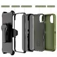 thumbnail image 4 of Funda MYBAT Maverick Clip para iPhone 14 Verde con Mica, 4 of 8
