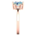 thumbnail image 3 of 2.32 ctw 3 Stone Anniversary Ring for Women | Princess Cut Blue Moissanite | Hyperallergenic Solid 14K Rose Gold, 3 of 5