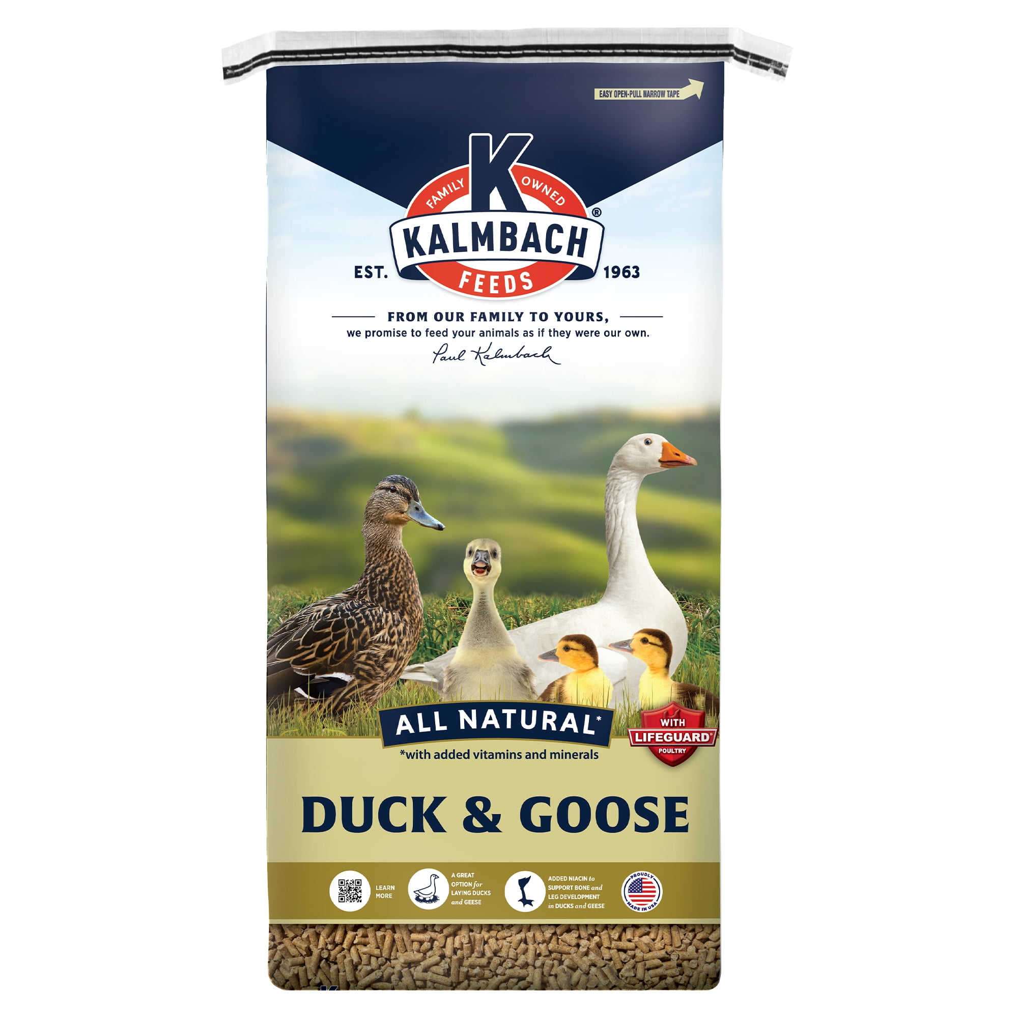 Kalmbach Feeds All Natural 18% Duck & Goose Pellets for Ducks & Geese, 50 lb