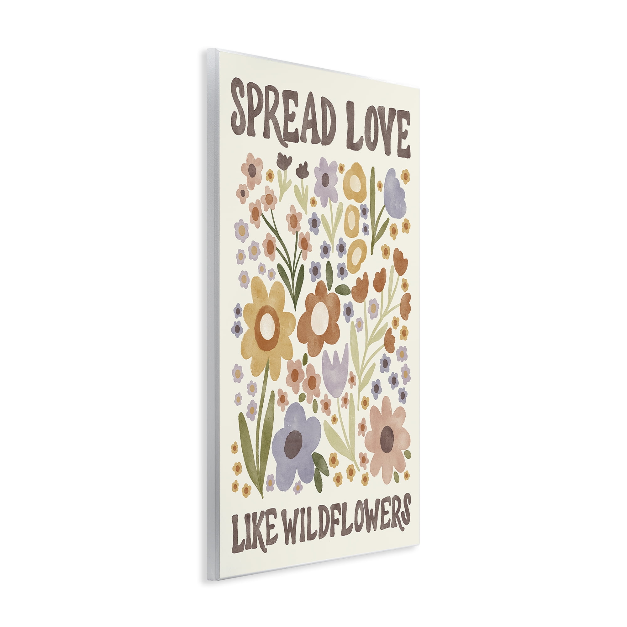Stupell Industries Spread Love Like Wildflowers Plants & Flowers Painting Unframed Art Print Wall Art, 13 x 19
