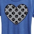 thumbnail image 3 of Instant Message - Paw Fill Heart - Women's Short Sleeve Graphic T-Shirt, 3 of 6