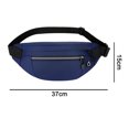 thumbnail image 2 of Riñonera Hukapapa para hombre y mujer, impermeable, con correa ajustable para hacer ejercicio, viajar, correr de forma informal, azul marino, 2 of 5