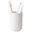 Matte Off White - Striped - Skinny, variant on BosilunLife Matte Black Ceramic Toothbrush Holder Cup, Striped Toothbrush and Toothpaste Holder for Bathroom Countertop, 14 oz