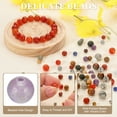 thumbnail image 3 of Uxcell 0.24" Cuentas de piedra natural 200Pcs cuentas redondas de gema natural púrpura, 3 of 6